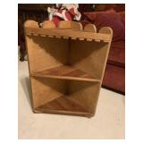 Small Hanging Wooden Corner Shelf