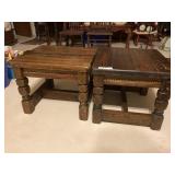 (2) Matching Softwood End Tables