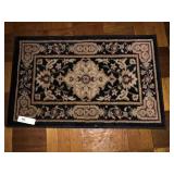 Blue and Tan Small Area Rug