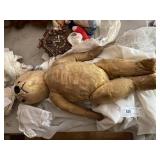 Early Jointed Teddy Bear and Wedding Dress