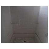 White Fiberglass Shower Unit One Piece