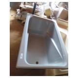 Fiberglass Soaking Tub, Light Blue