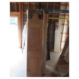 (2) Six Panel Oak Bi-Fold Closet Doors