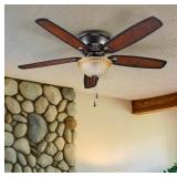 Ceiling Fan, Bronze Hugger 58"