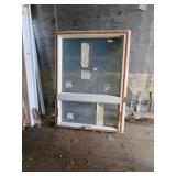 White Vinyl Twin New Construction Window