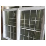 White Vinyl Double Hung Twin New Construction Wind