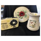 Lazy Susan, Studebaker Radio, Porcelain Pitcher