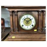 Early Walnut Case Mantle Clock