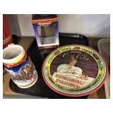 Budweiser Beer Stein And Serving Tray