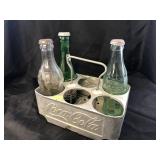 Vintage Coke Carrier W Bottles