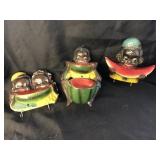 3 Early Figural Form Wall  Hangers