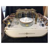 Vintage Decorated Liquor Set