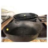 3 Wagner Ware Cast Iron Frying Pans