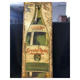 Vintage Crystal Rock Tin Beverage Sign
