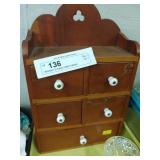 Wooden 5 Drawer Wall Cabinet