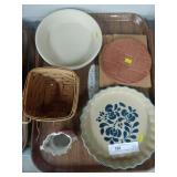 Longaberger Basket W Pfaltzgraff Pottery