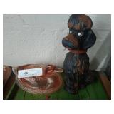 Contemporary Cast Metal Dog W Duck