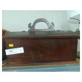 Walnut Hinge Top Sewing Box