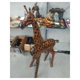 Contemporary Wood Giraffe