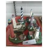 6 Danbury Mint Lighthouses