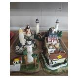 7 Danbury Mint Lighthouses