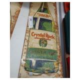 Vintage Tin Crystal Rock Beverage Sign