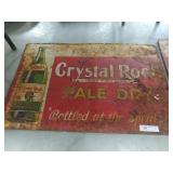 Vintage Crystal Rock Tin Beverage Sign