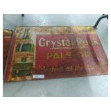 Vintage Crystal Rock Tin Beverage Sign