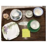 Spatterware Paneled Cup W Assorted