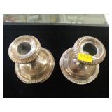 2 Sterling Weighted Candle Stick Holders