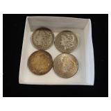 4 Morgan Silver Dollars