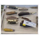 Tray Lot Assorted Pocket Knifes
