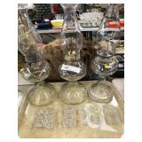 3 Contemporary Fluid Lights W Assorted Salts