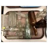 Assorted Embossed Apothecary Bottles