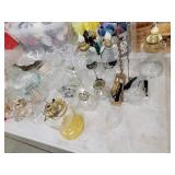 Assorted Oil Lights, Cake Stands Tumblers