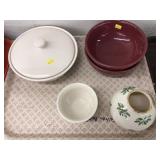 Longaberger Pottery & Lenox Vase