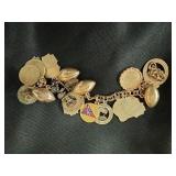 14K & Sterling Charm Bracelet, Sterling Tennis