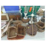 Floor Lights, Woven Baskets, Pitcher And Bowl,