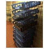 Plastic Tray Rolling Cart Rack