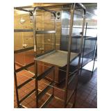 Aluminum Rolling Double Tray Rack