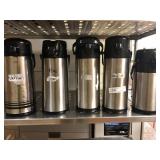 5 Stainless and Plastic Hot Beverage Dispensers