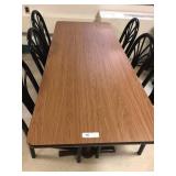 Formica Top Rectangular Table With Metal Legs