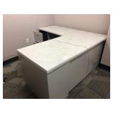 L-Shaped Pedestal Desk