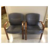 Pair of Upholstered Armed Office Chairs
