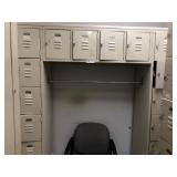 Set of Lockers with Coat Rail