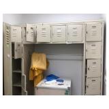 Set of Lockers with Coat Rail