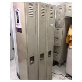 Set of 3 Metal Lockers