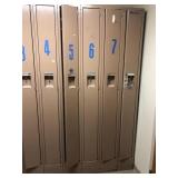 Set of 8 Full Length Metal Lockers