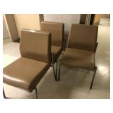 3 Vinyl Upholstered Chairs