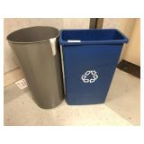 Trash Can and Recycling Can